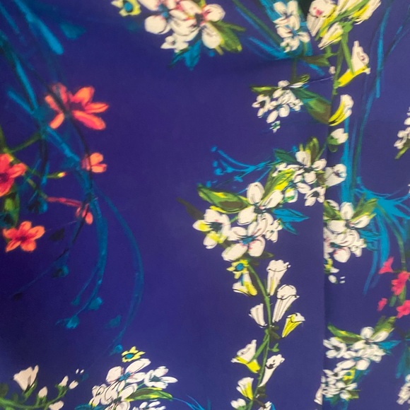 Floral Breezy Top - Blue Floral - Sleeveless- Sheer - Summer - Spring - Cottage - Picture 5 of 7